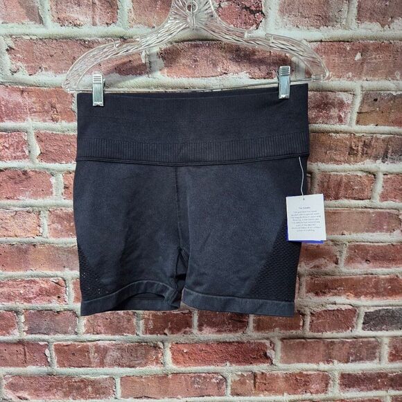 JoyLab Seamless Mesh Bike Shorts XL Black Stretch Athletic NEW - Picture 1 of 5